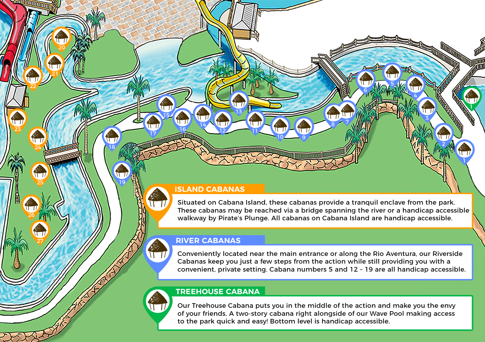 Isla Blanca Park Map Cabana Map - Beach Park At Isla Blanca